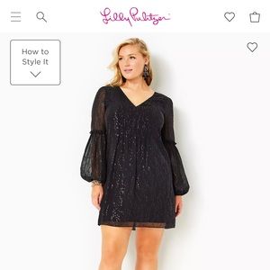 Stunning Black Lilly Pulitzer Dress size 14
